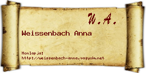 Weissenbach Anna névjegykártya