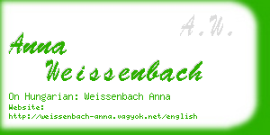 anna weissenbach business card